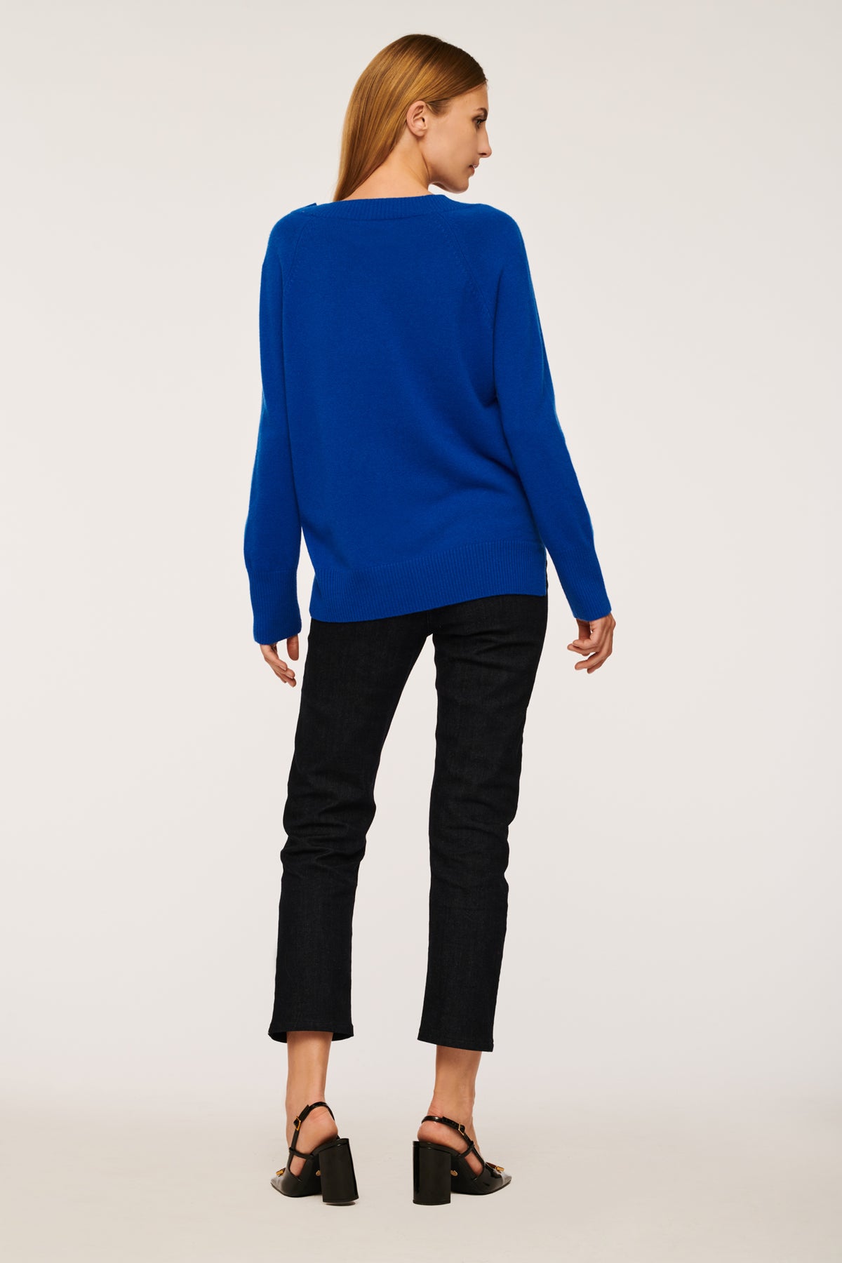 Pull col v en cachemire