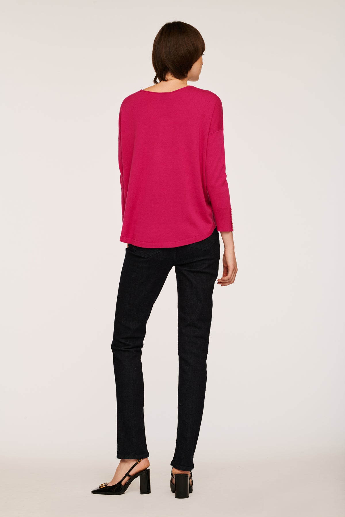 Pull col rond soie et cachemire