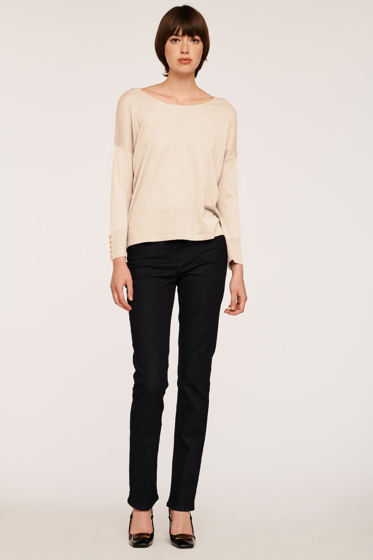 Pull col rond soie et cachemire