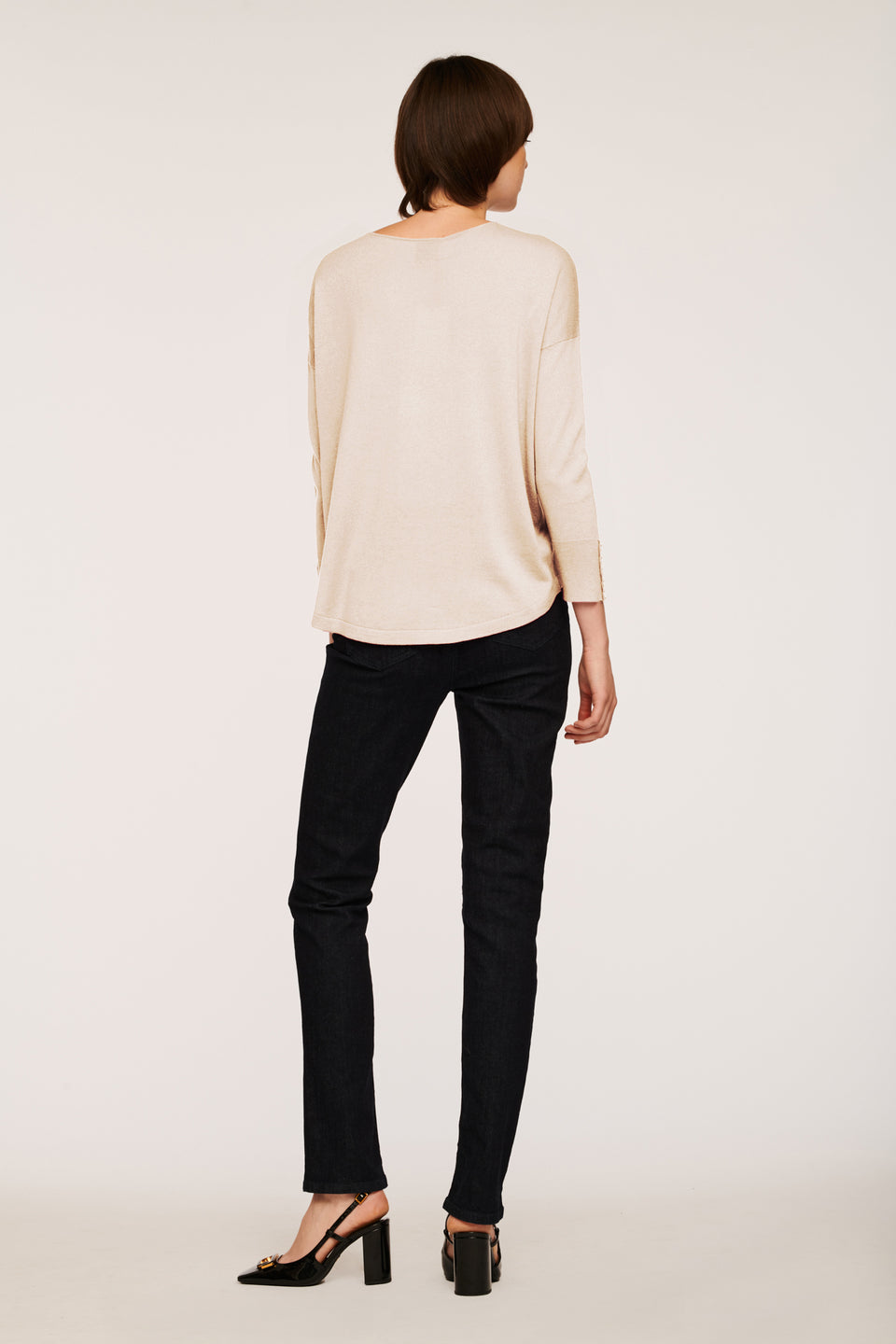 Pull col rond soie et cachemire