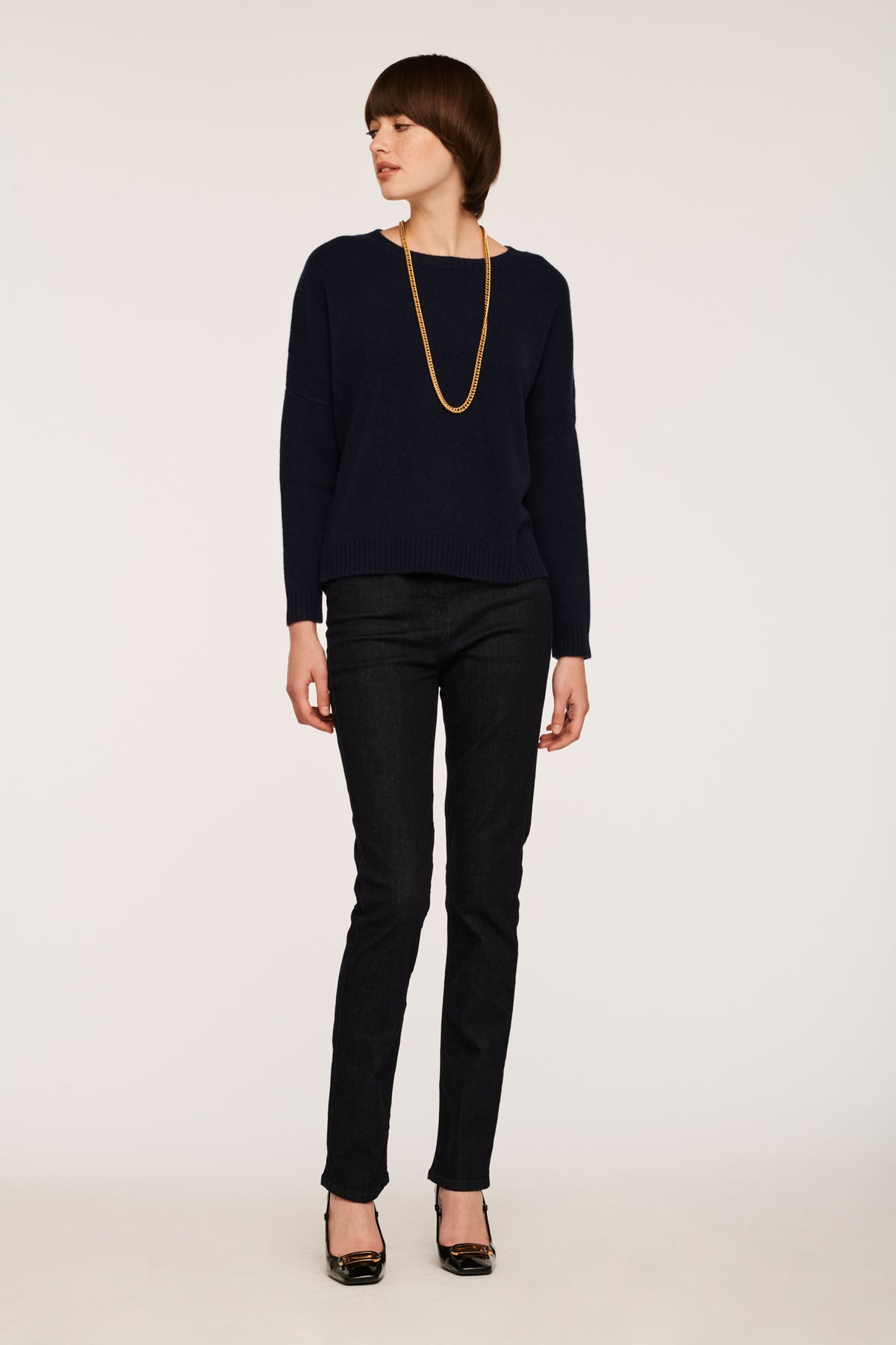 Pull col rond en cachemire