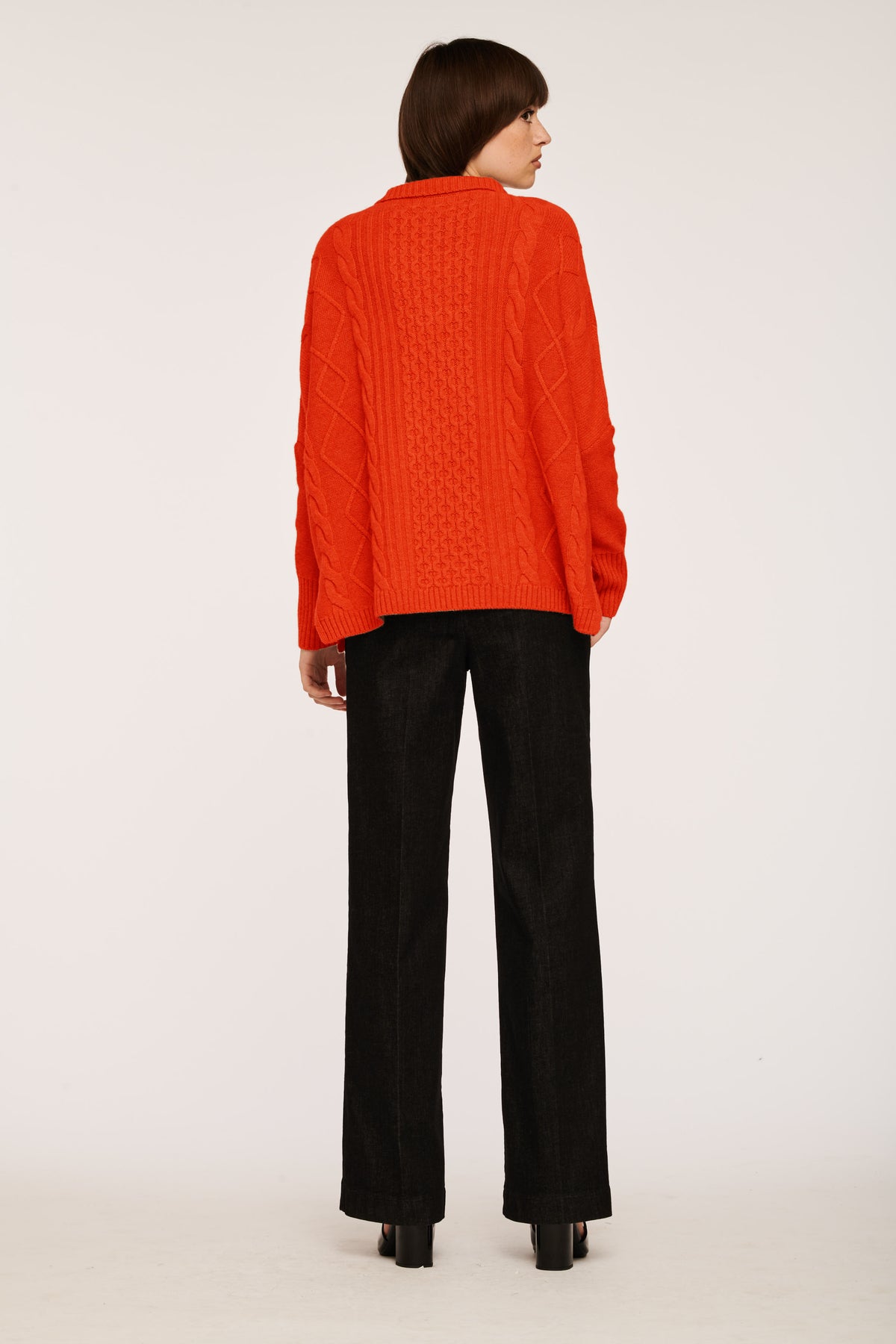 Pull en maille torsadée