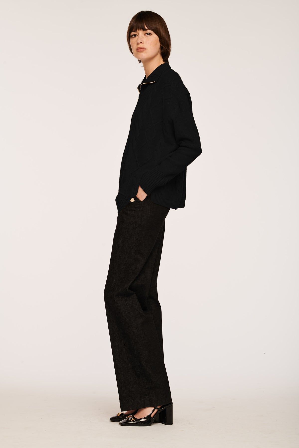 Pull en maille torsadée