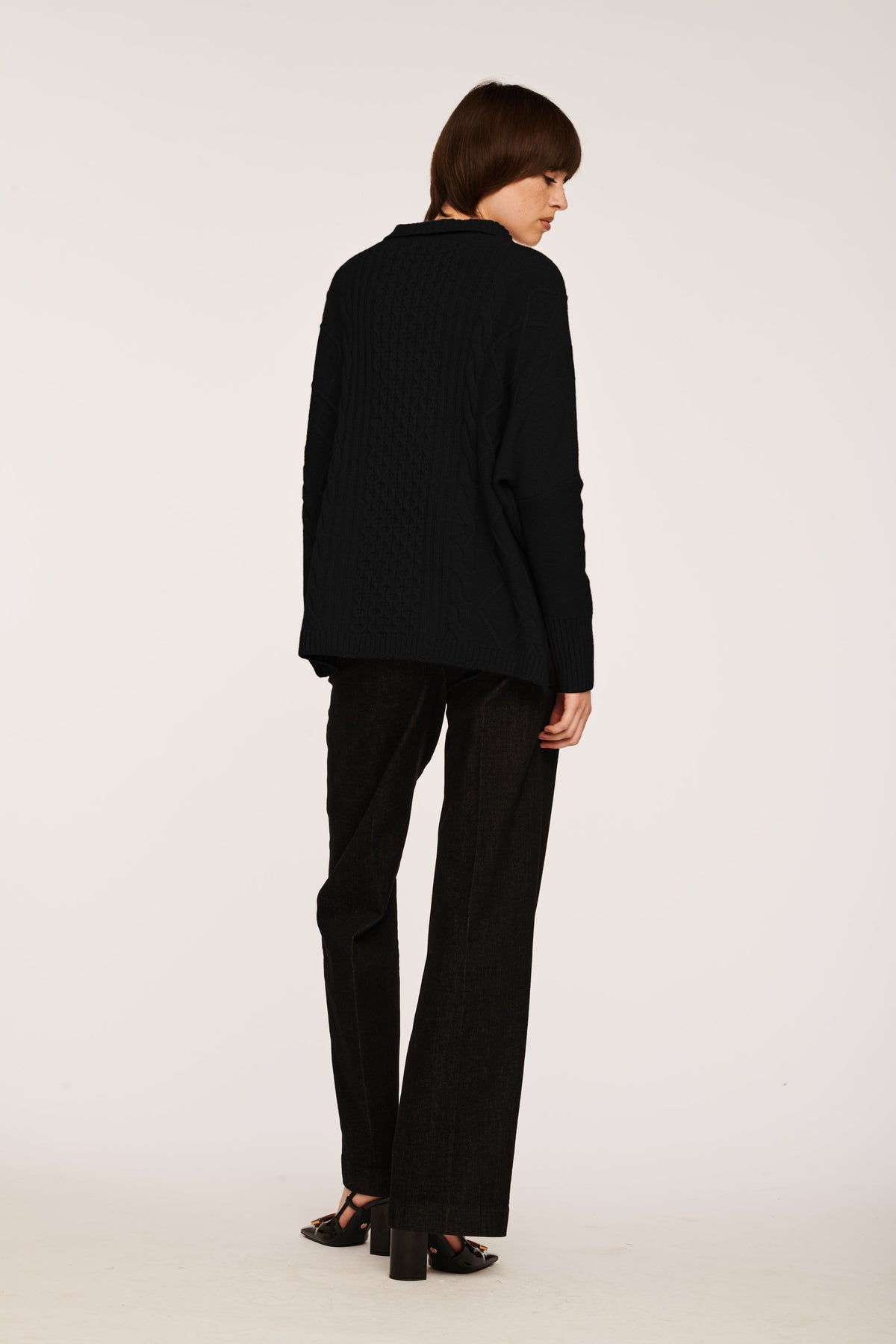 Pull en maille torsadée