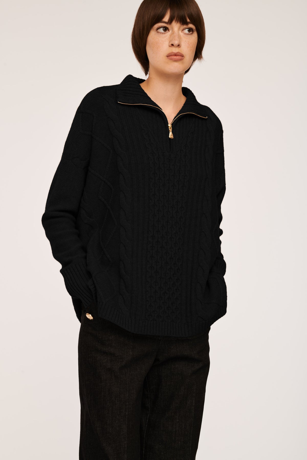 Pull en maille torsadée