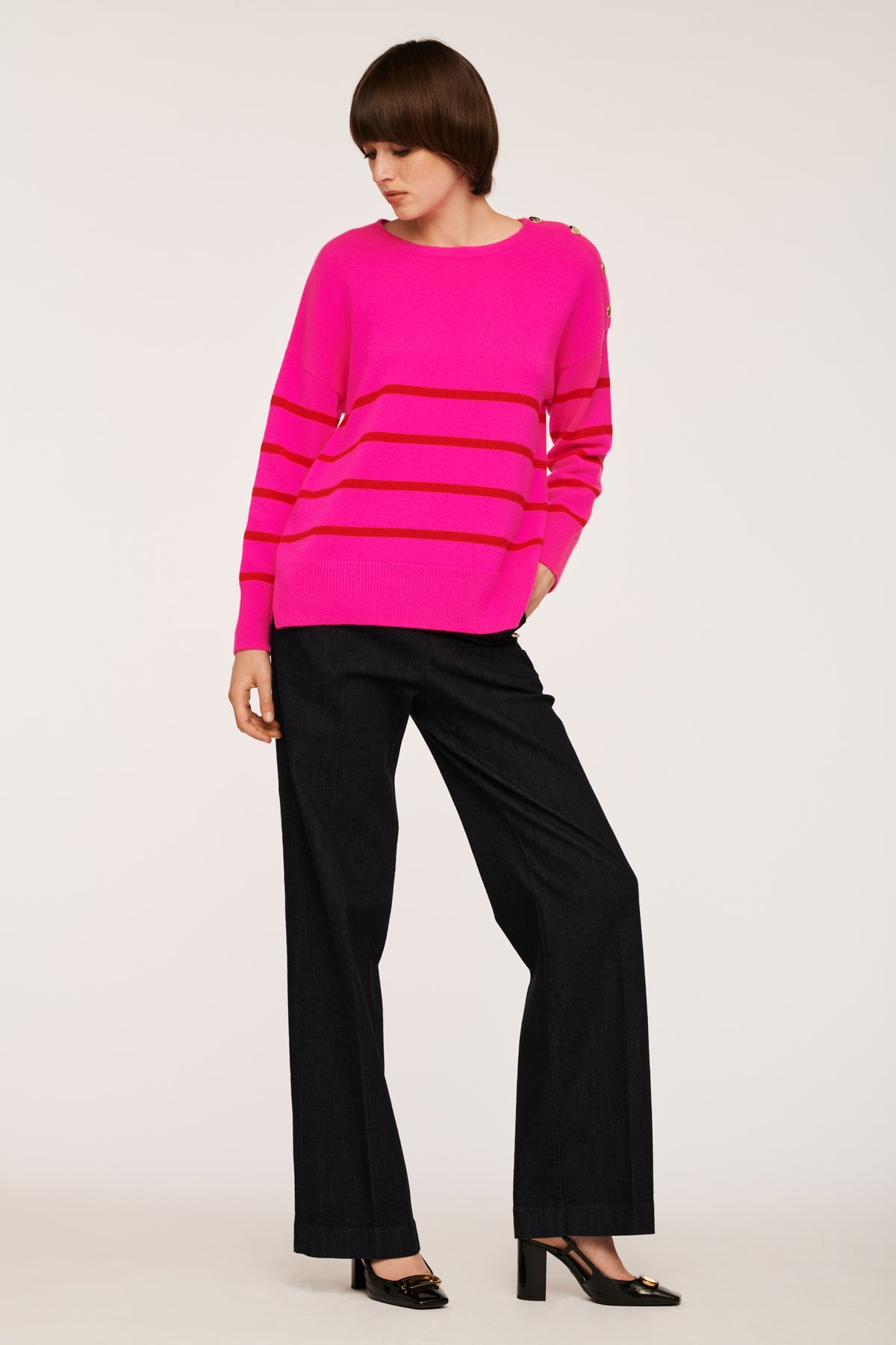 Pull marinière manches longues