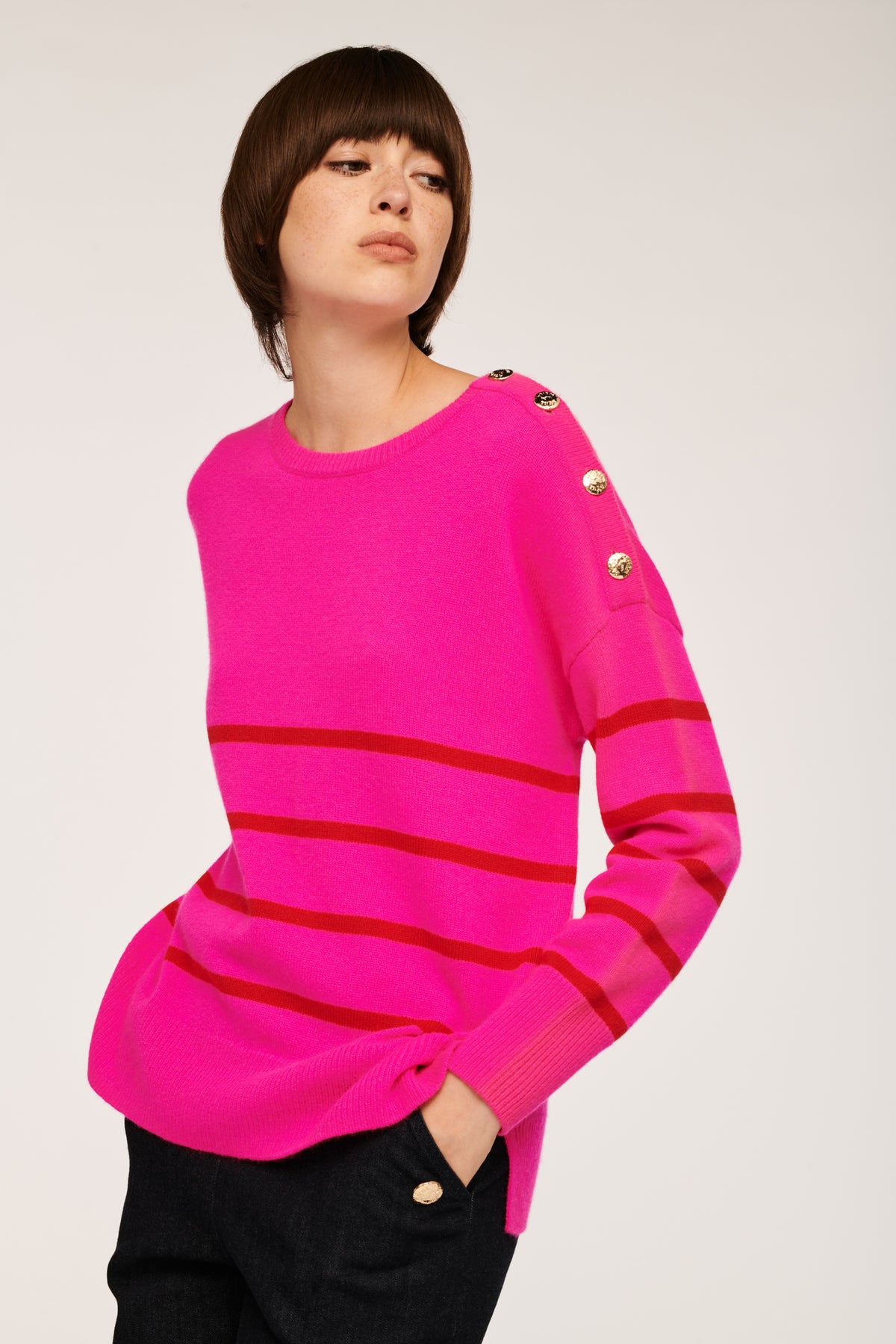 Pull marinière manches longues