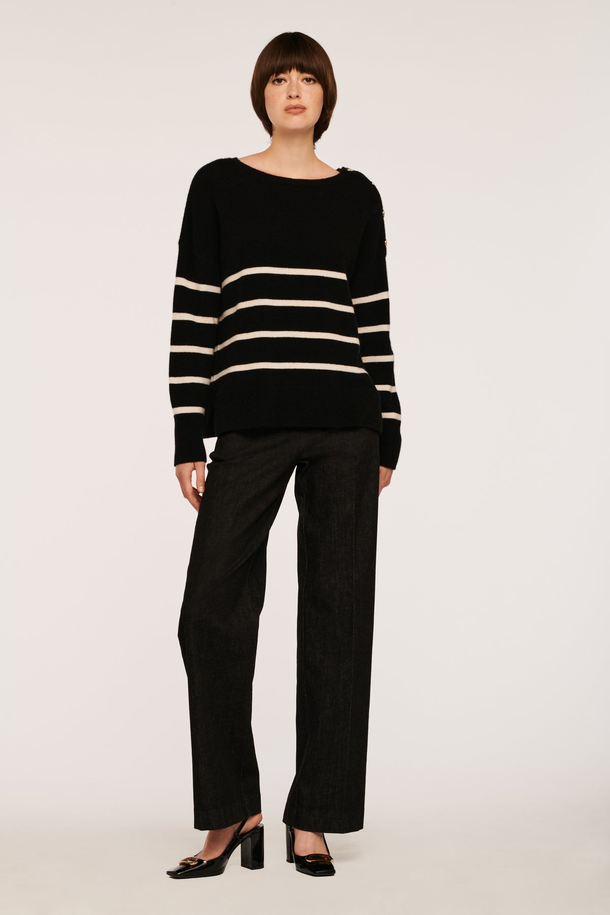 Pull marinière manches longues