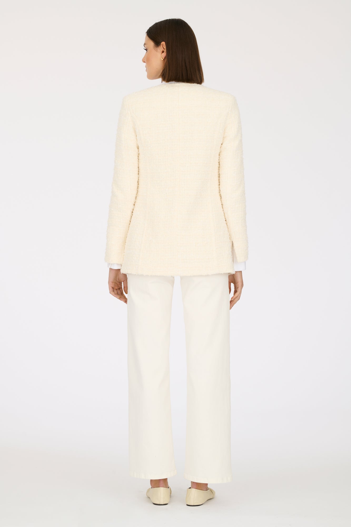 Mid-length tweed jacket