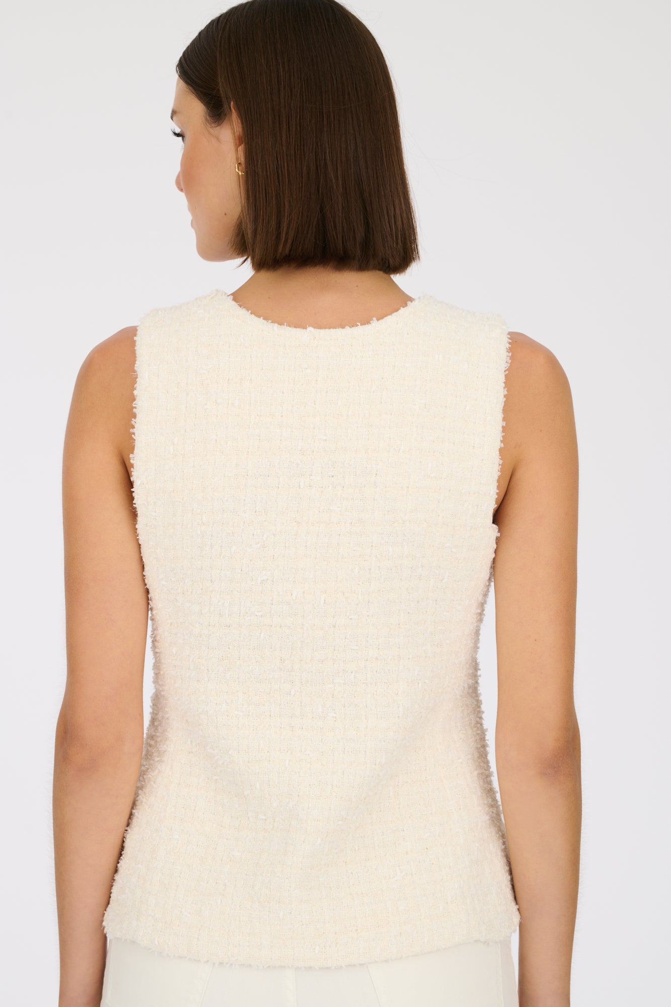 Sleeveless tweed waistcoat