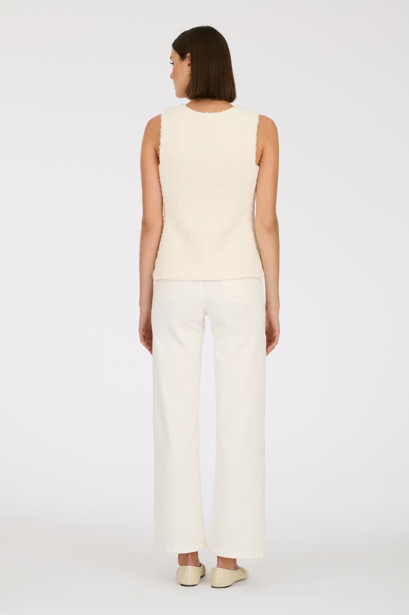 Sleeveless tweed waistcoat