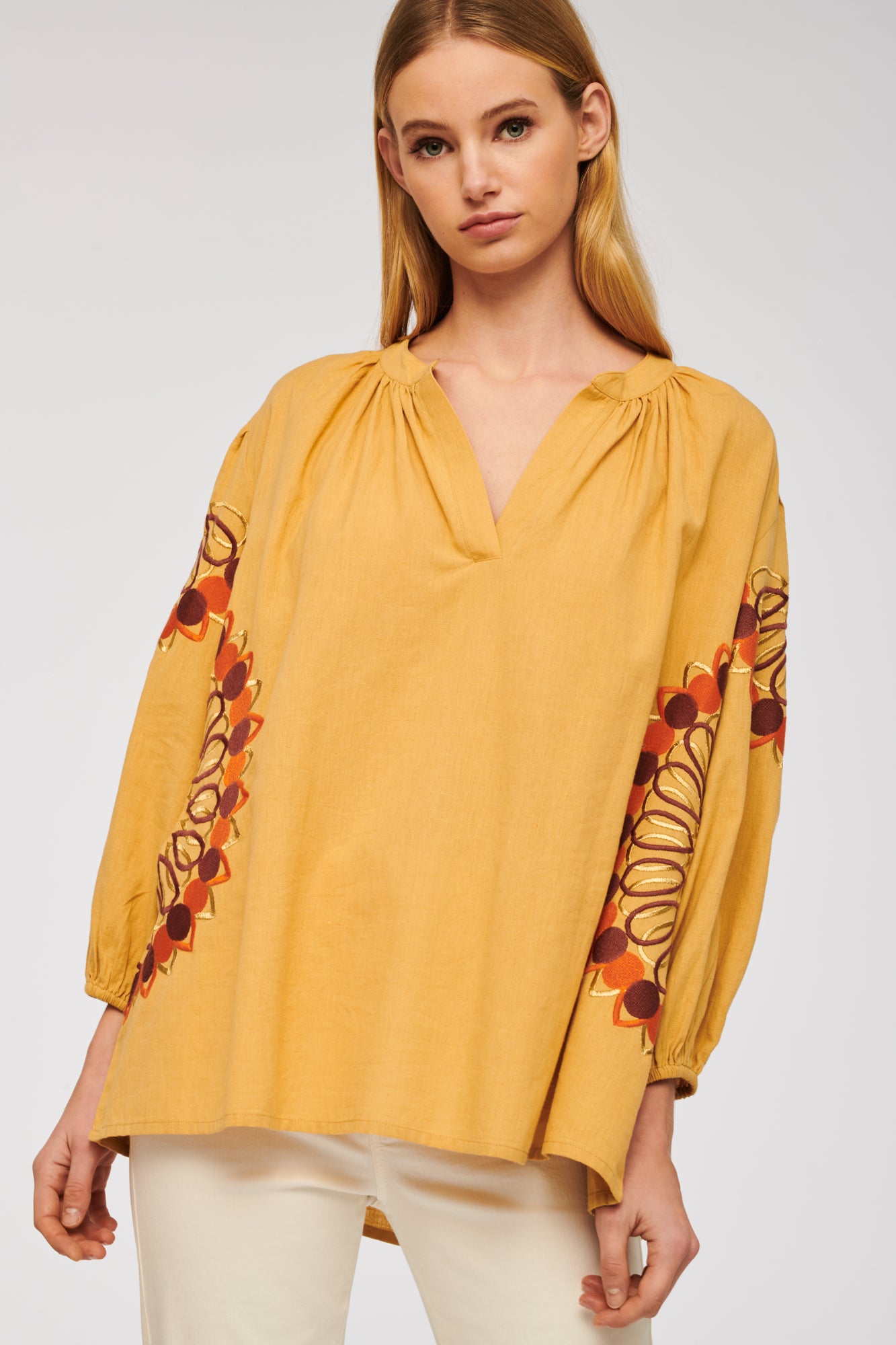 Blouse with embroidery