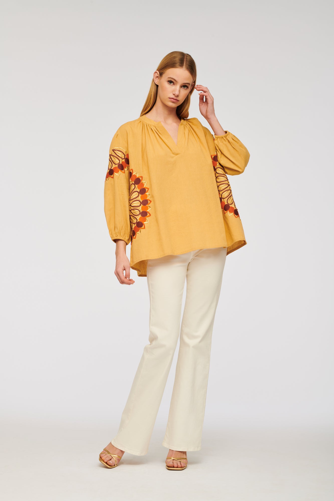 Blouse with embroidery