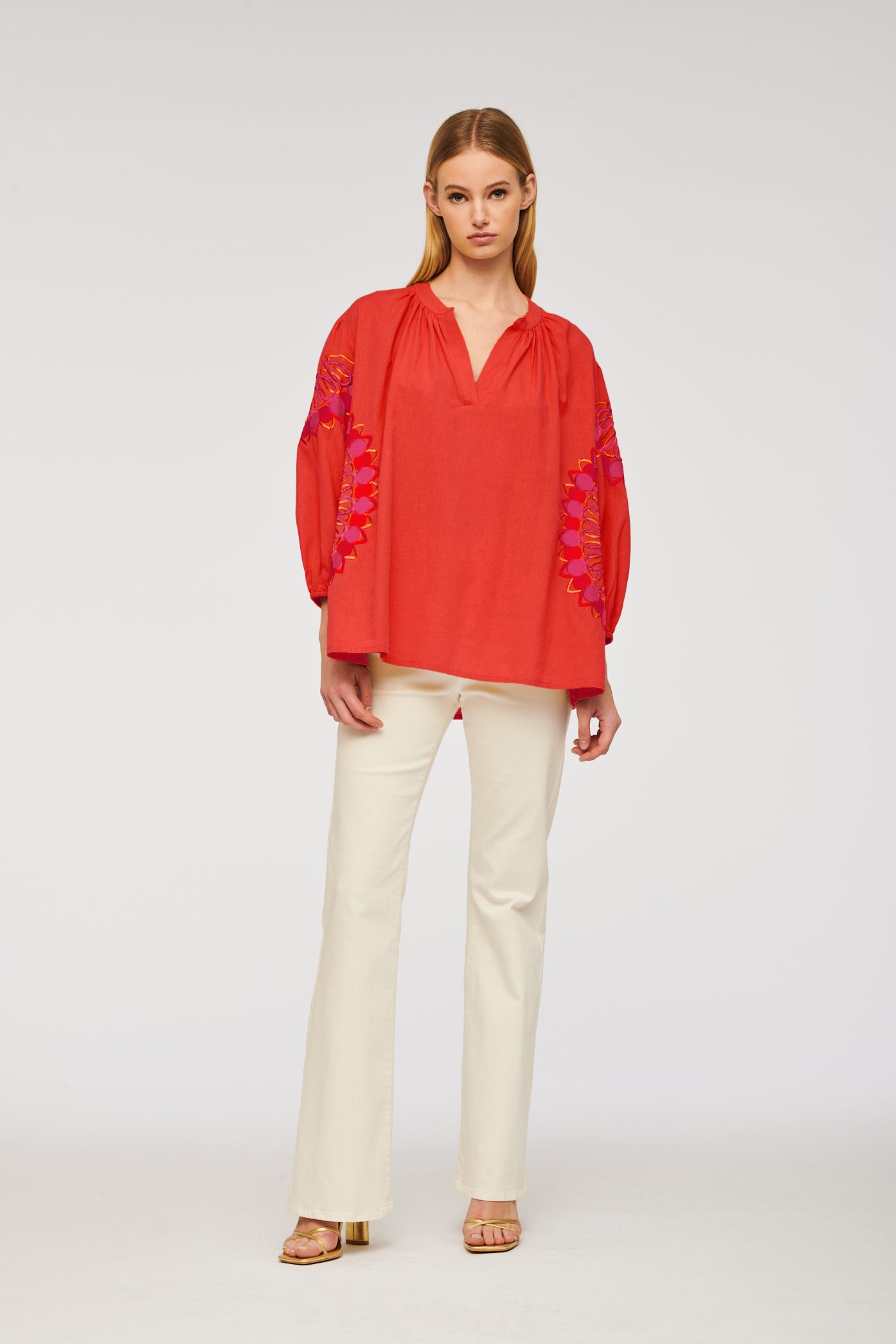 Blouse with embroidery