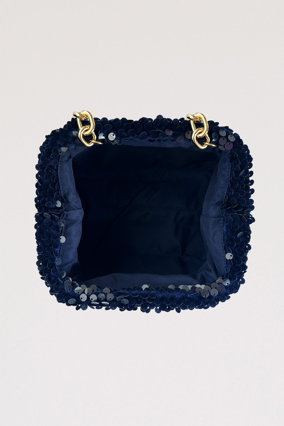 Pochette à sequins en velours