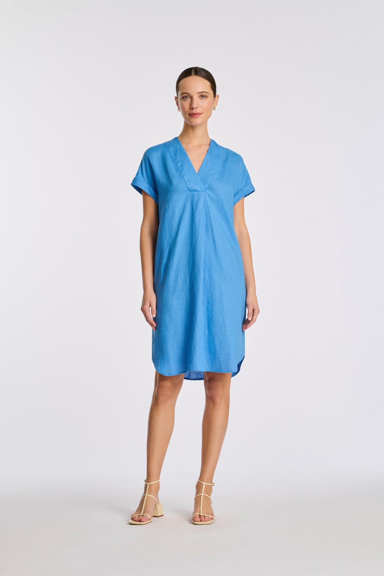 Linen shirt dress