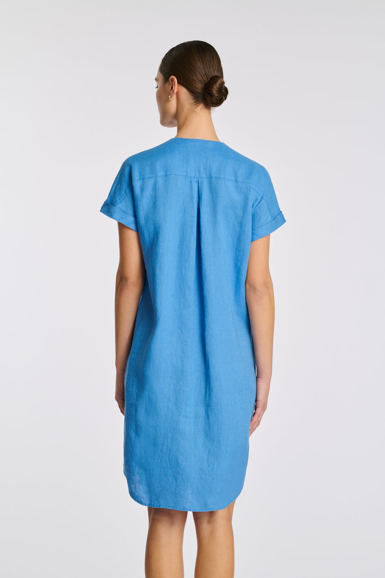 Linen shirt dress