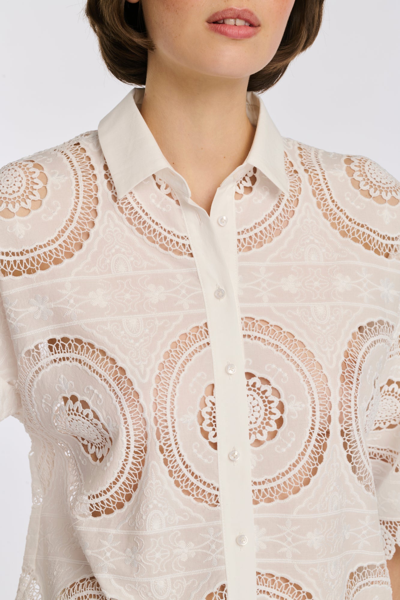Chemise en broderie anglaise