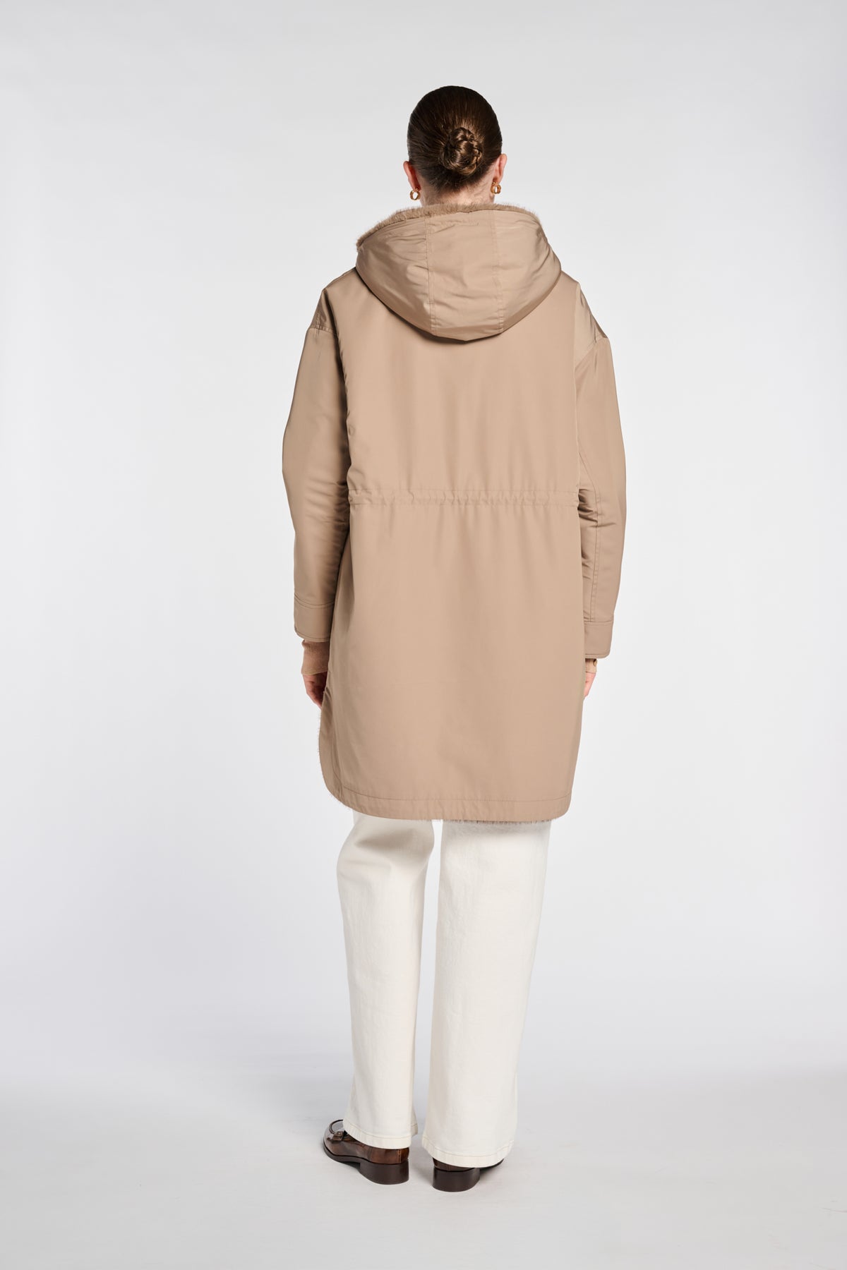 Parka à capuche en éco-fourrure
