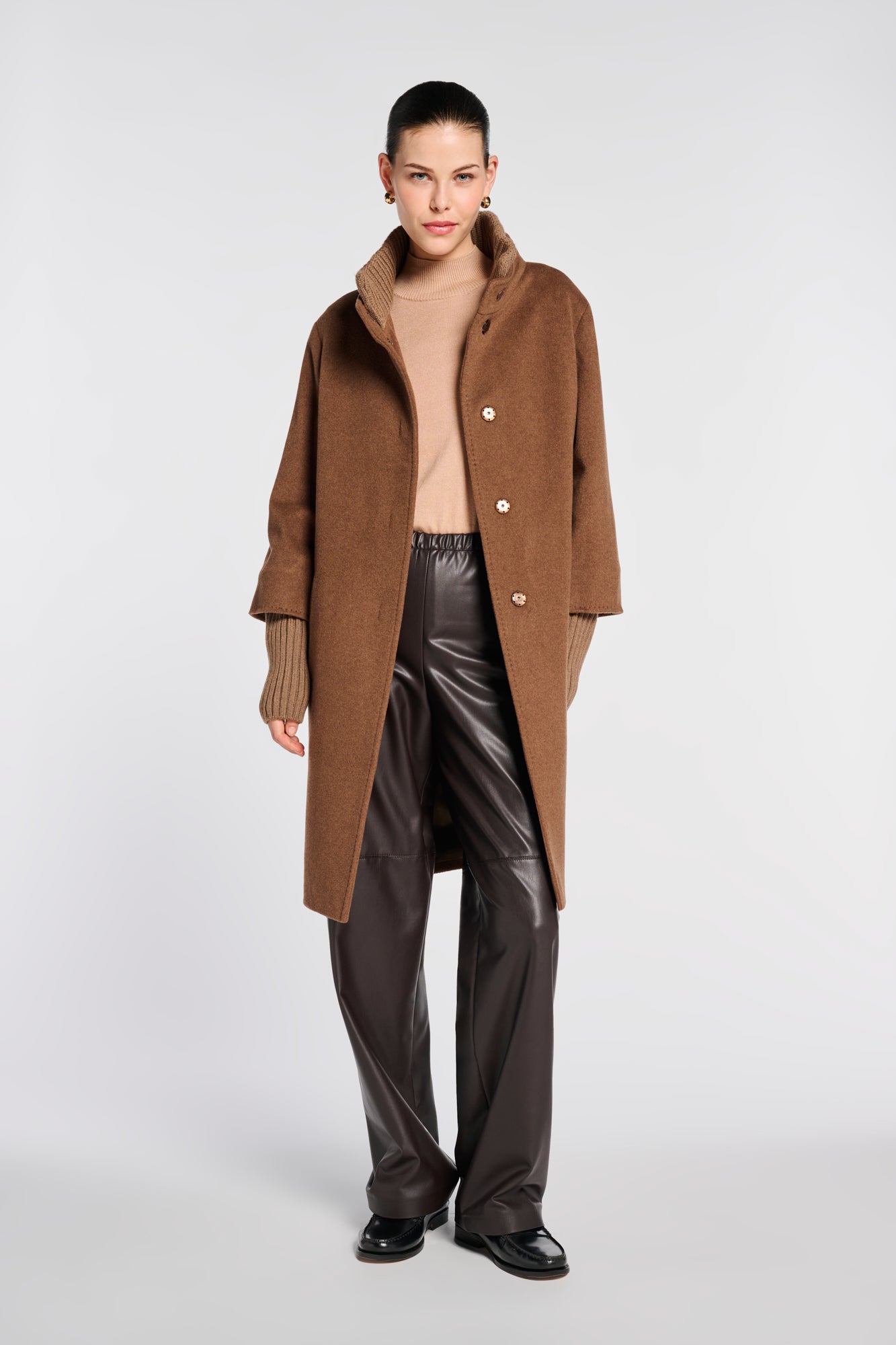 Mid-length wool coat