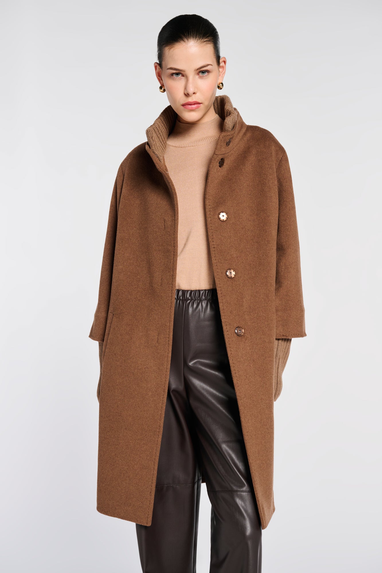 Mid-length wool coat