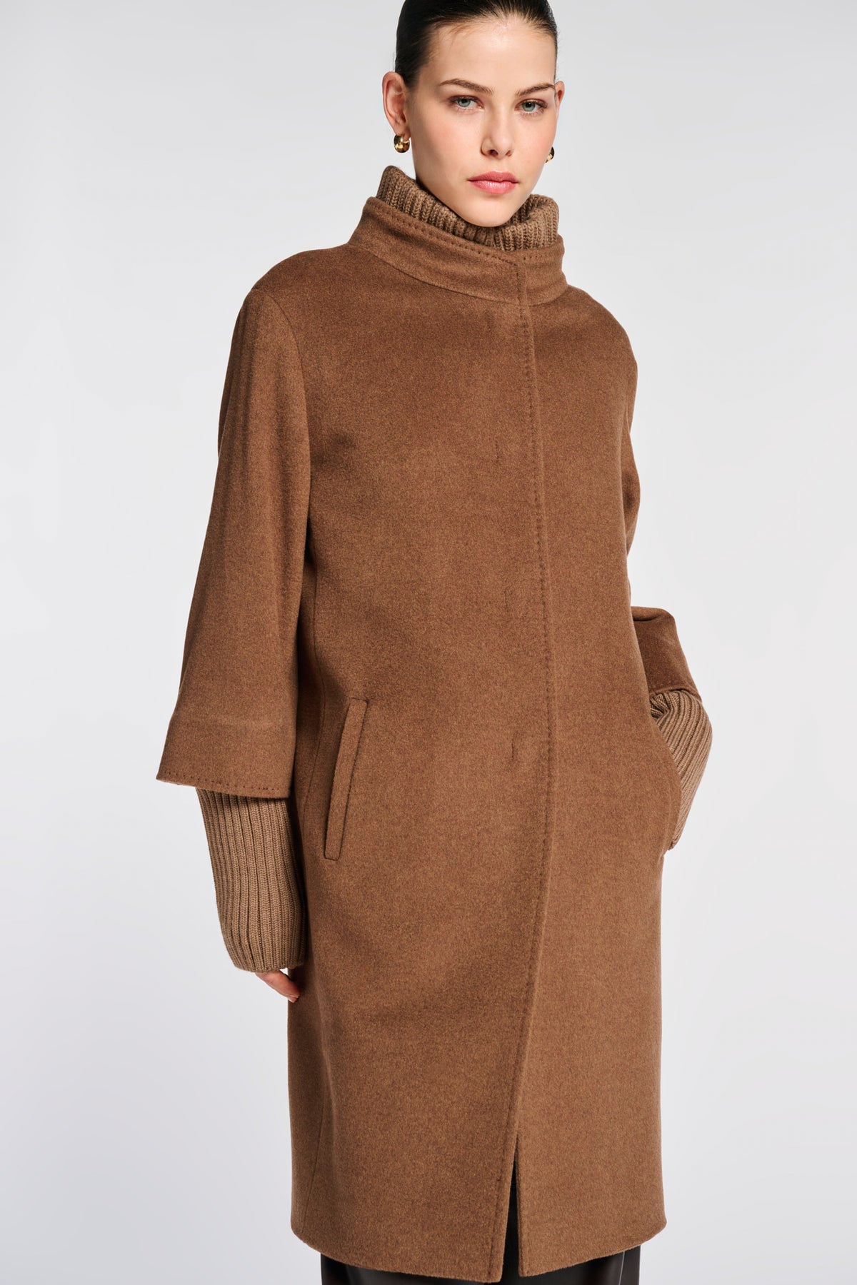 Manteau mi-long en laine