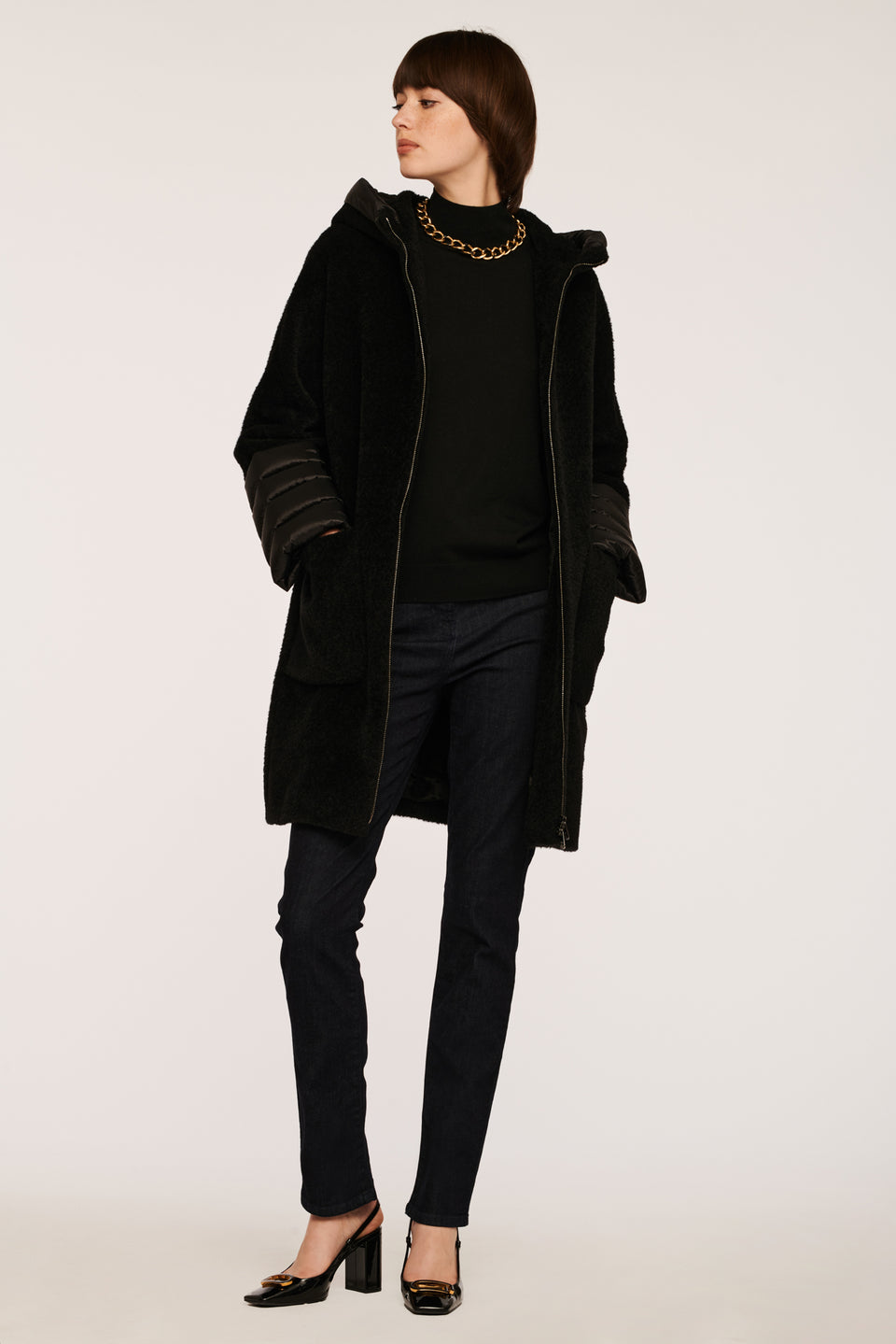 Manteau bi-matière
