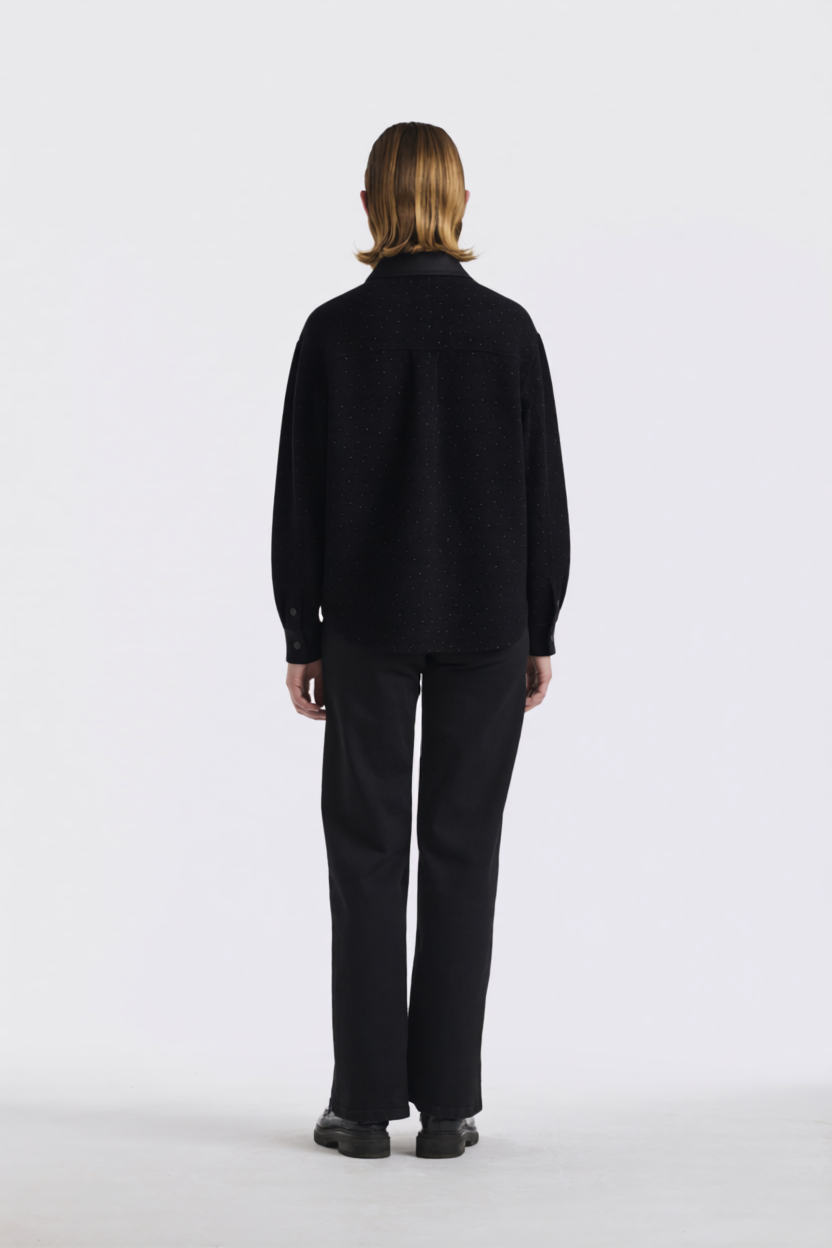 Surchemise en tweed irisé