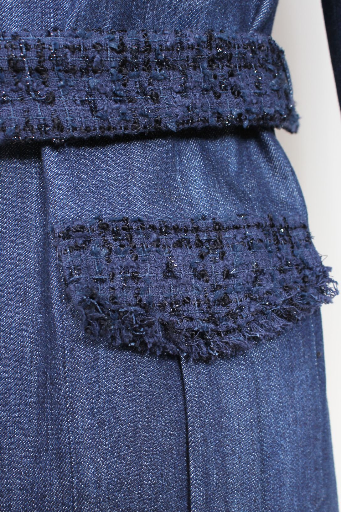 Veste saharienne en coton bleu