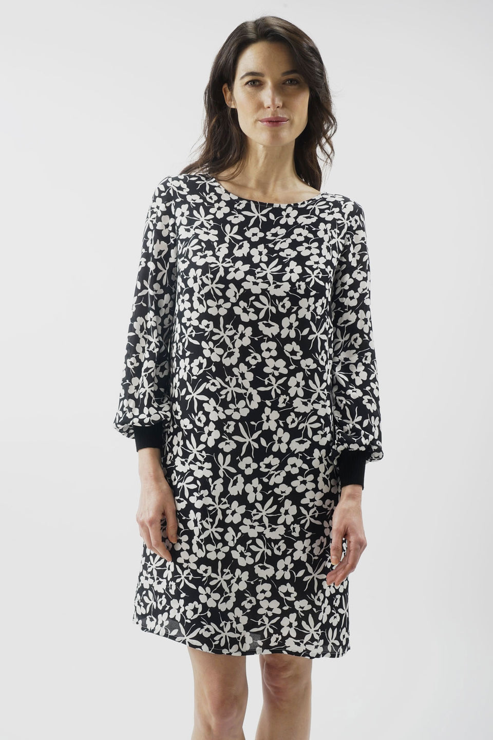 Robe trapèze à fleurs