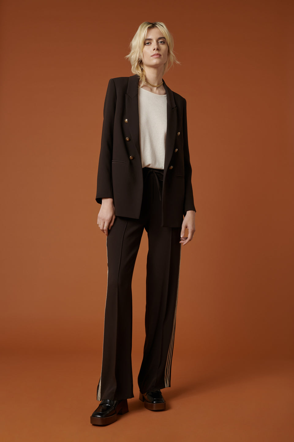 Veste de tailleur double boutonnage