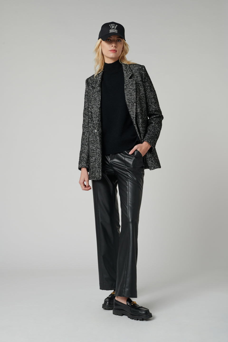 Veste blazer à chevrons