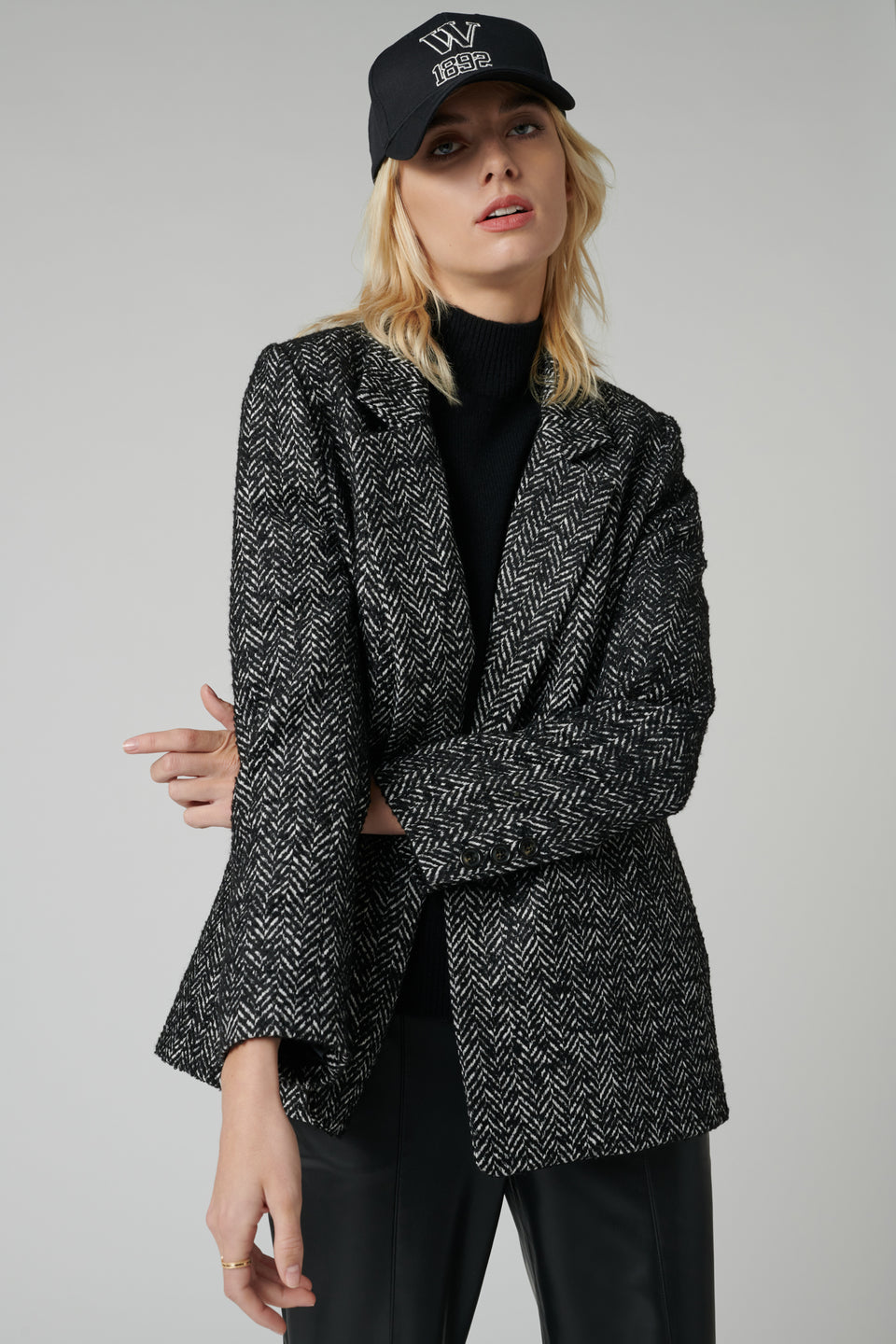 Veste blazer à chevrons