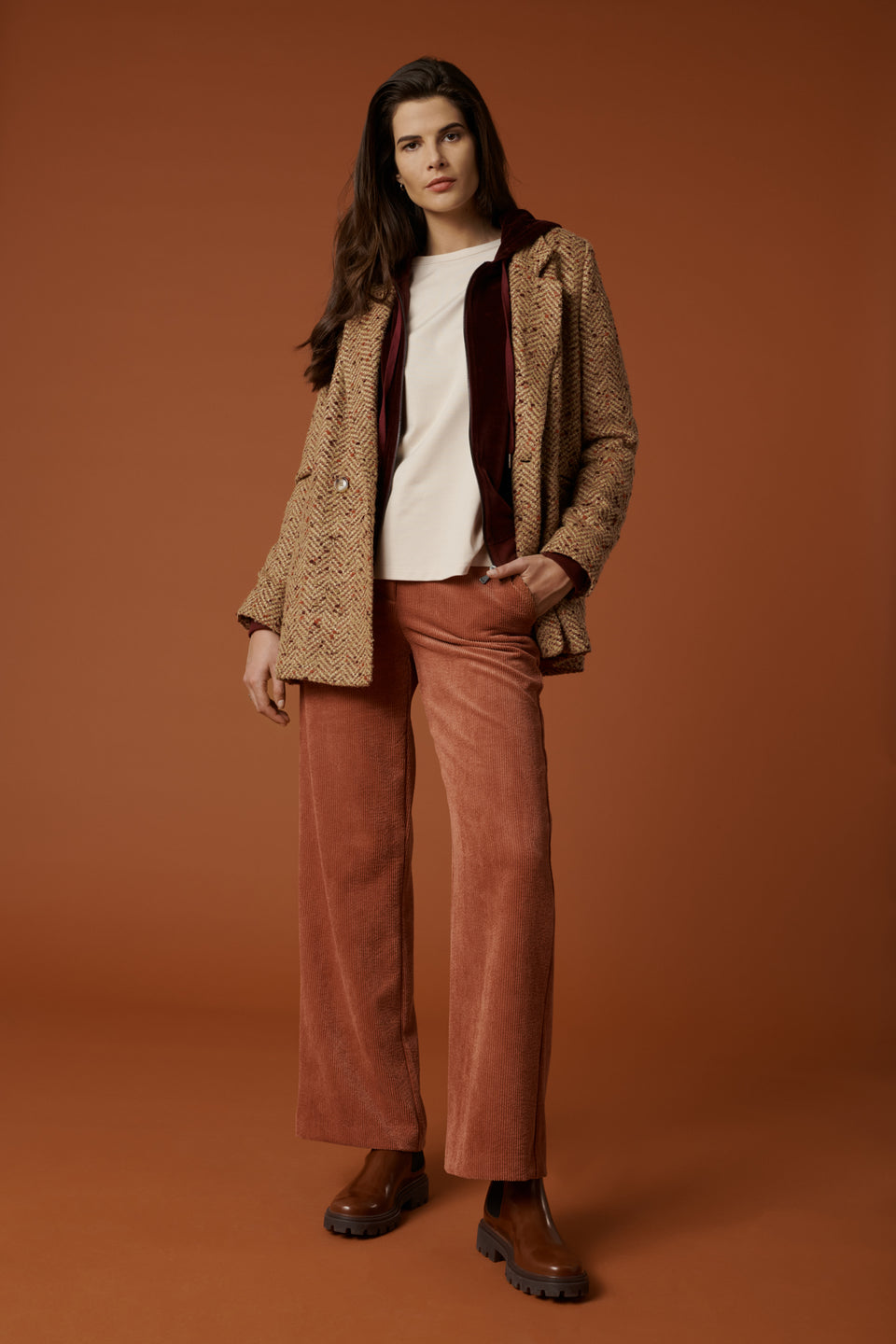 Veste blazer en tweed