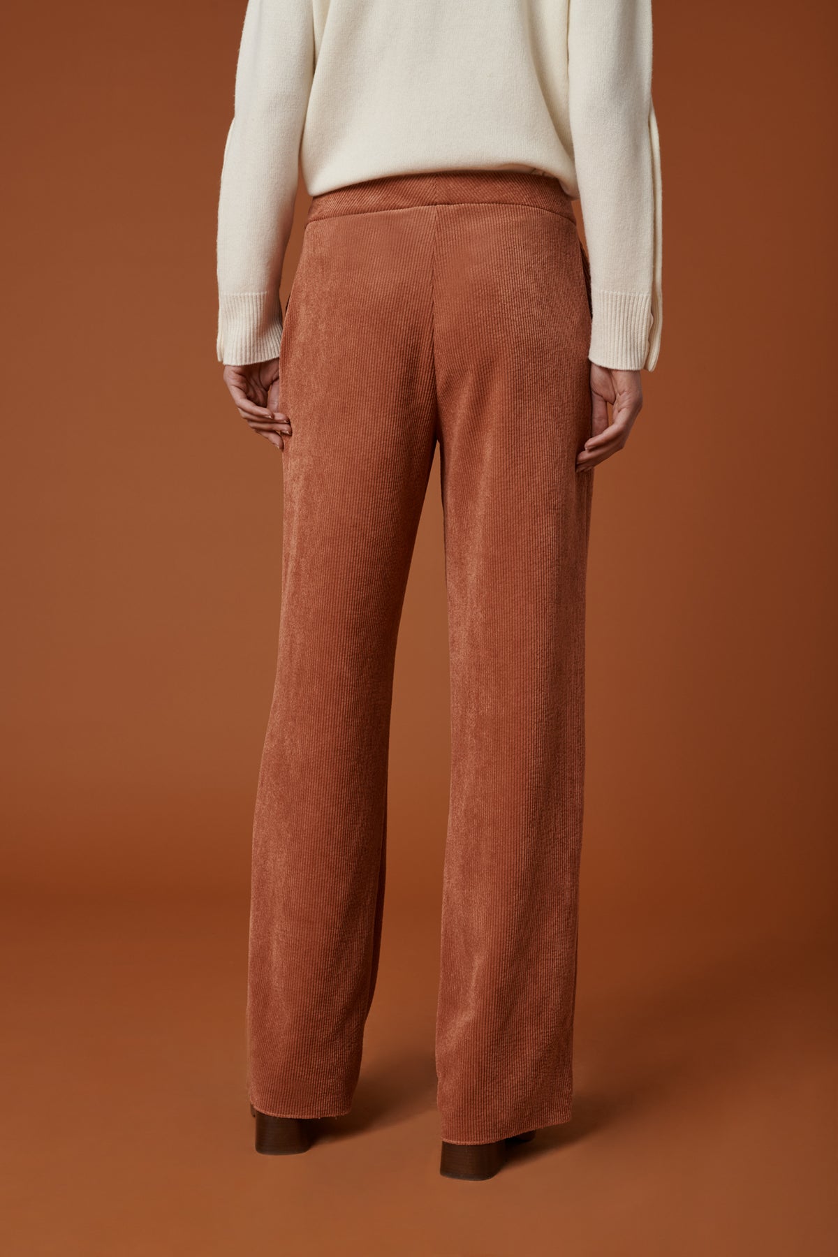 Pantalon large en velours côtelé