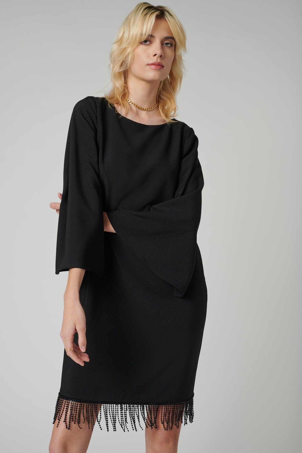 Robe cocktail à perles