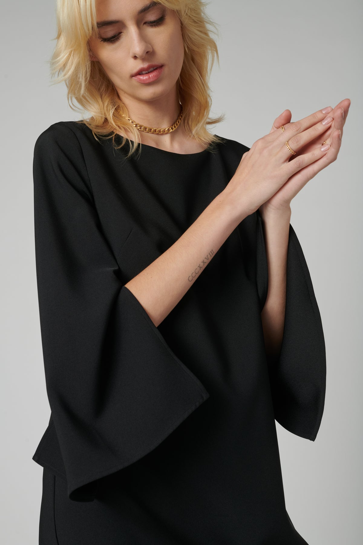 Robe cocktail à perles