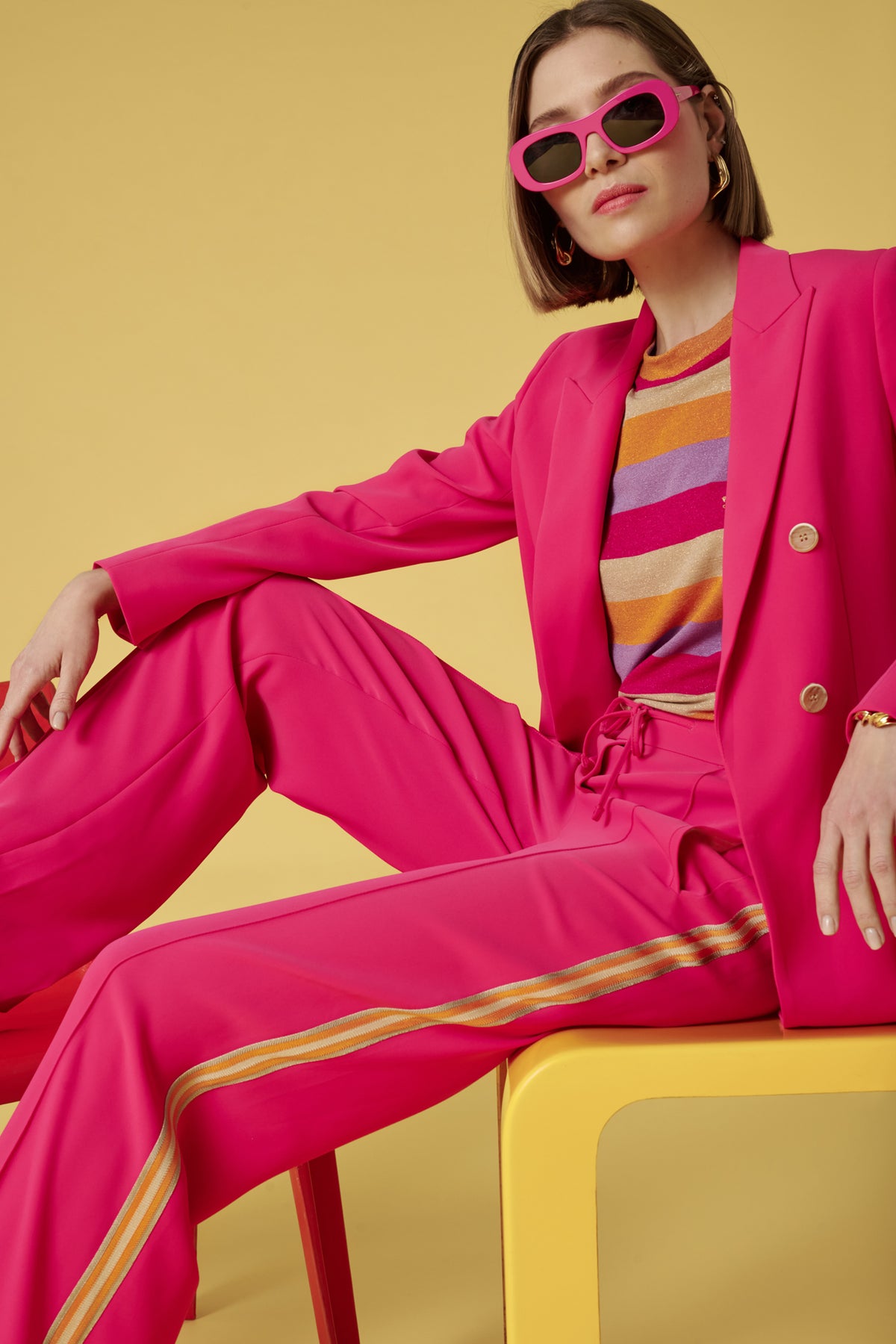 Veste blazer en crêpe