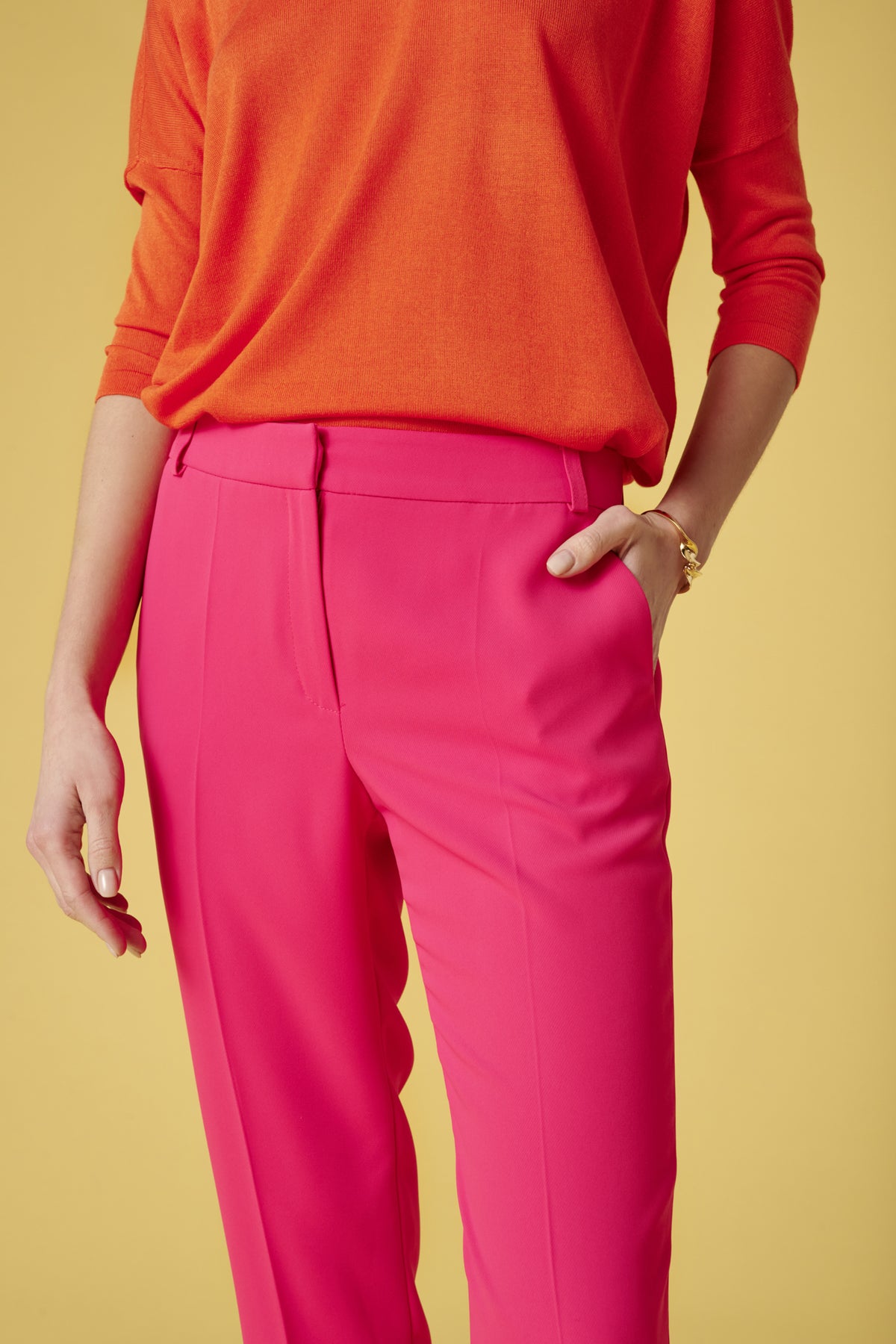 Pantalon droit microfibre