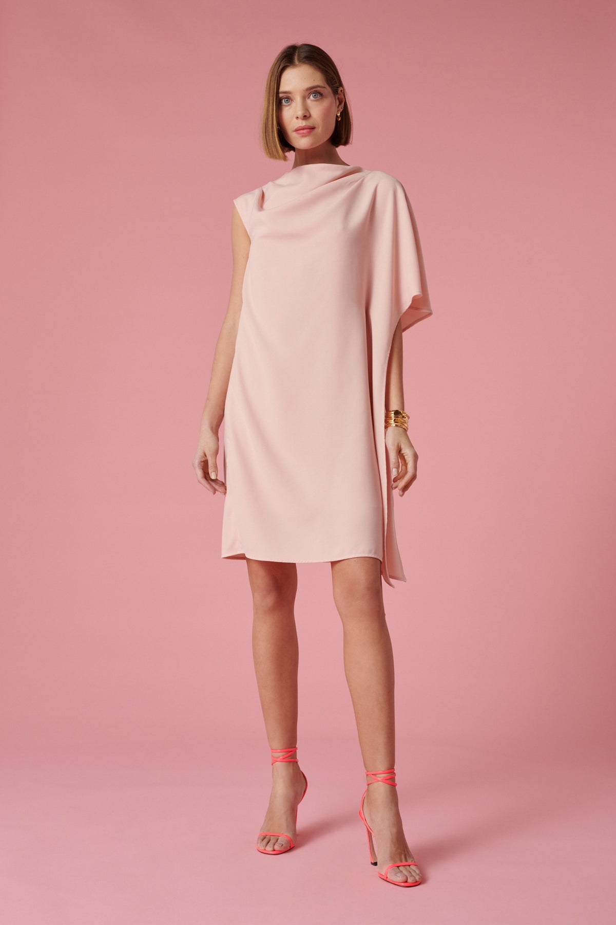 Robe cocktail drapé