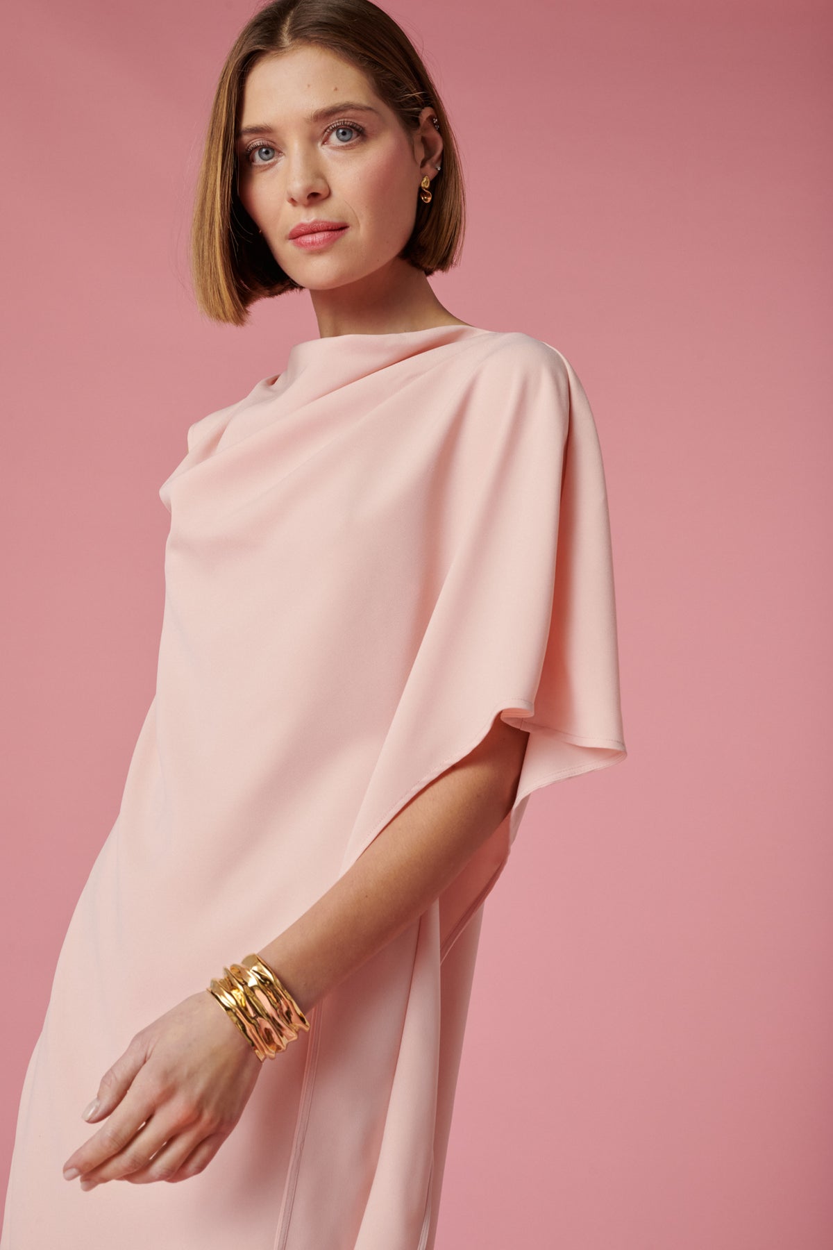 Robe cocktail drapé