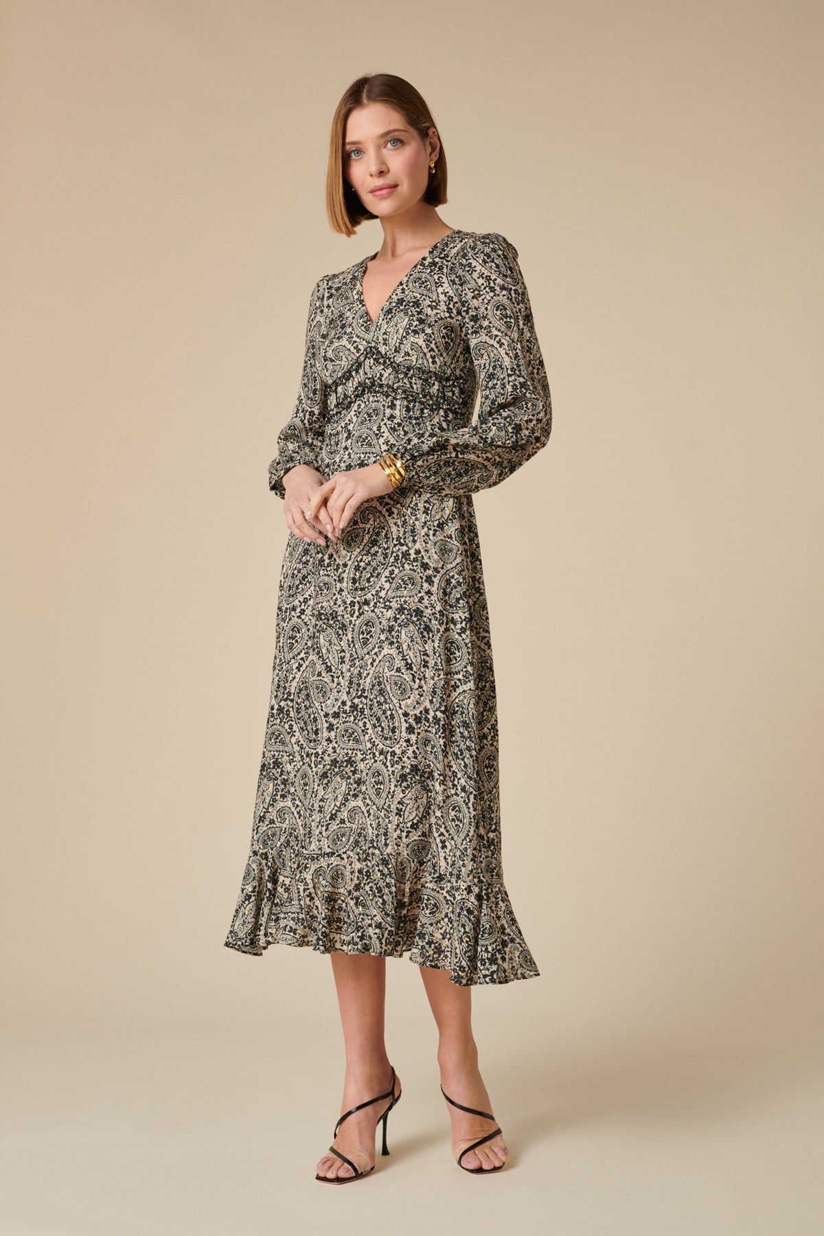 Robe longue imprimé cachemire