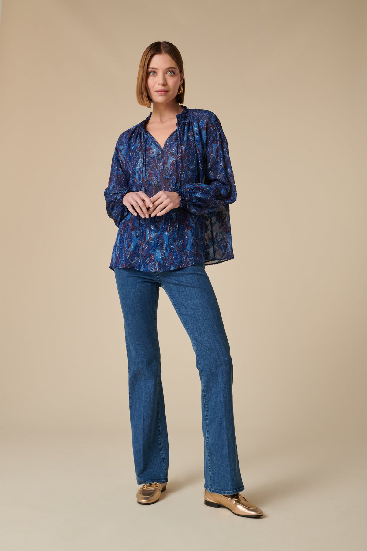 Blouse fluide imprimé esprit bohème