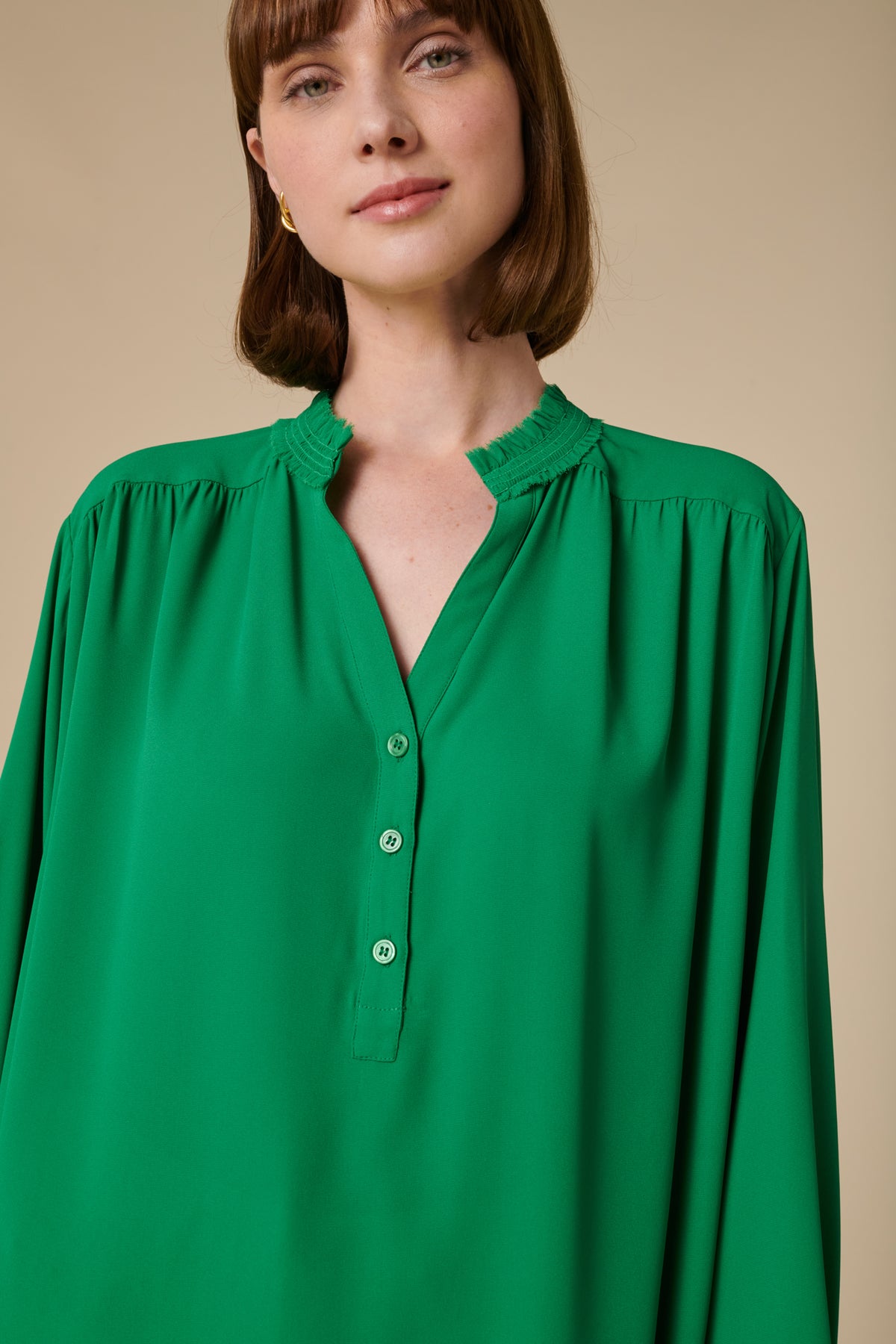 Blouse fluide en crêpe