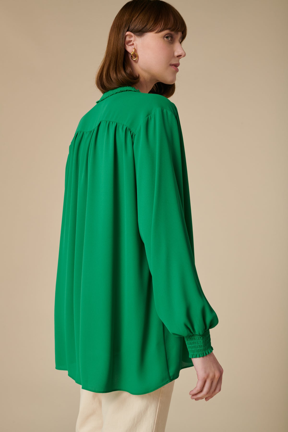 Blouse fluide en crêpe