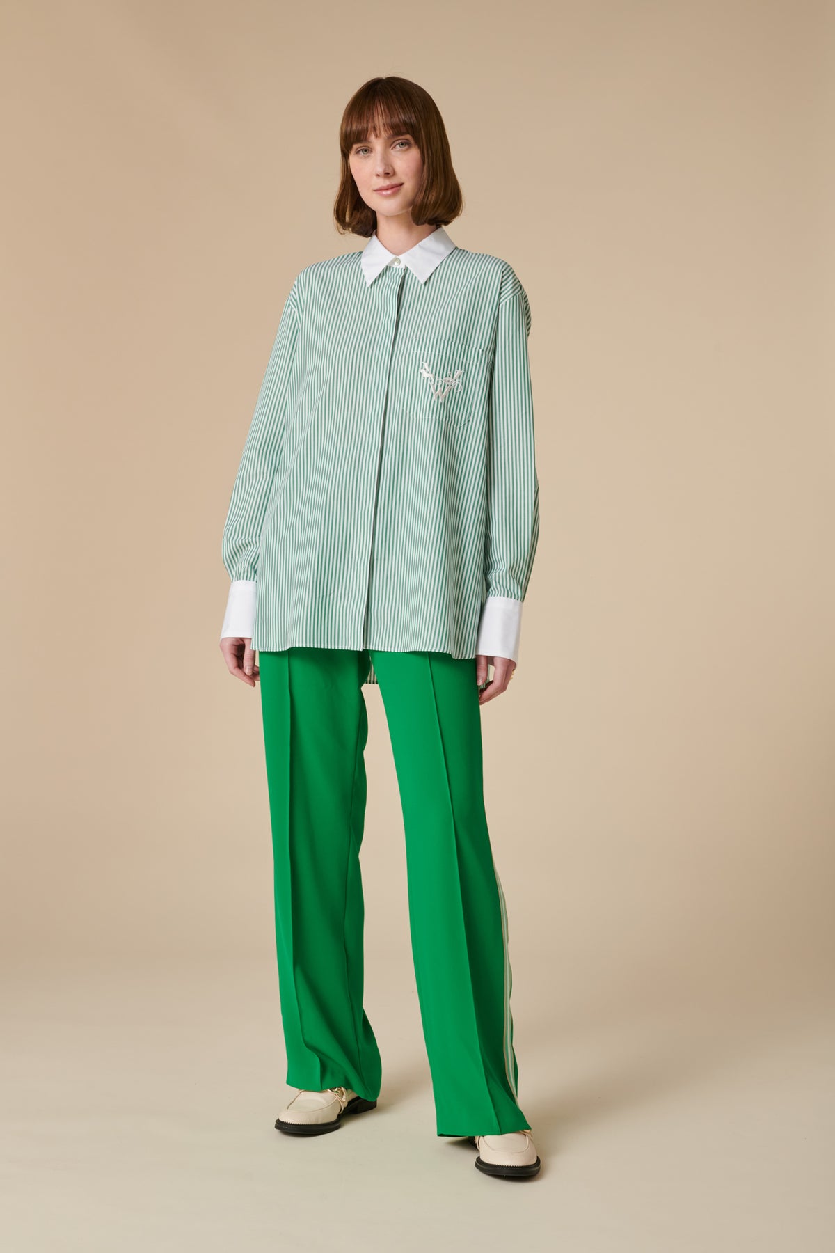 Chemise popeline à rayures