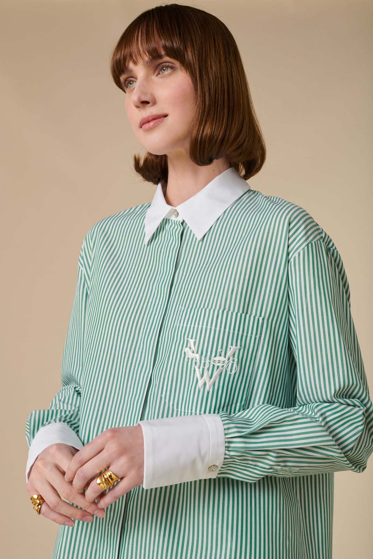 Chemise popeline à rayures