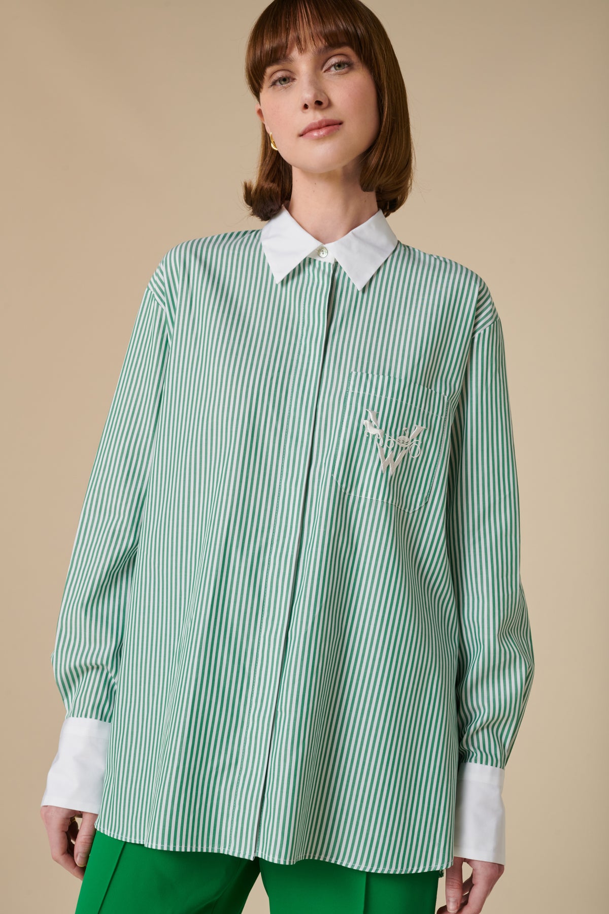 Chemise popeline à rayures