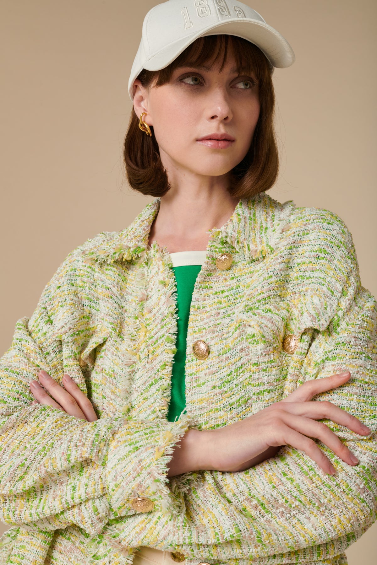 Surchemise en tweed