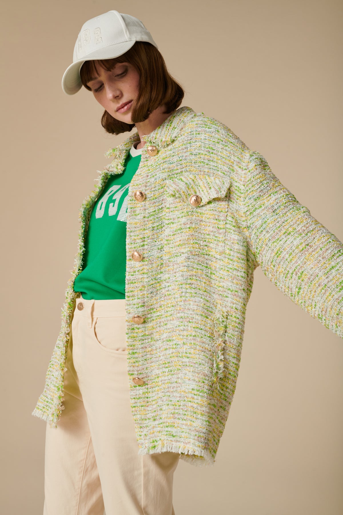 Surchemise en tweed